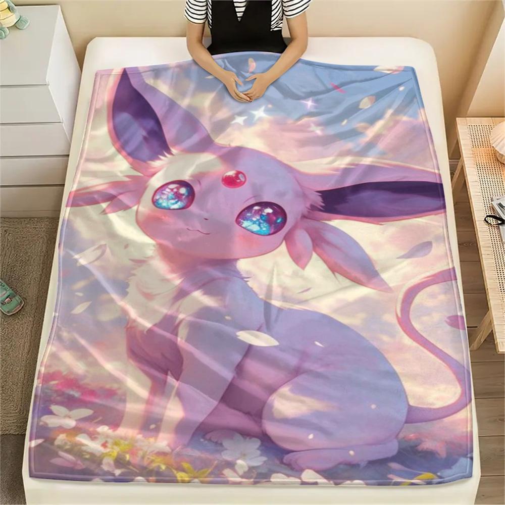 Sylveon Printed Flannel Blanket Cozy Warm for Bedroom Sofa Couch and Picnic.-TING