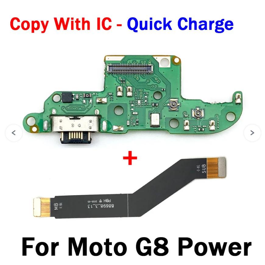 Протестировано для Moto G6 G7 G8 G9 Play Plus Power G11 G111 Плата разъема порта зарядки USB с шлейфом материнской платы