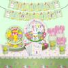 Easter Party Tableware Rabbit Easter Egg Paper Plate Paper Cup Paper Towel Tablecloth Holiday Supplies Tableware Set