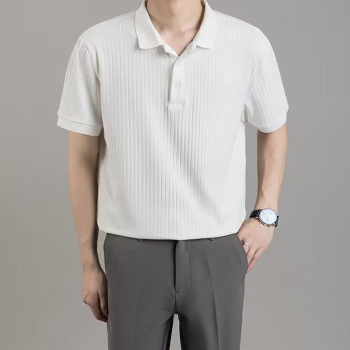 Мужская рубашка-поло Slim Fit с коротким рукавом - дышащий летний топ