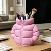 Кружка-подставка для ручек в форме пуховика, 3D-печатный настольный органайзер, креативный держатель для карандашей в виде пальто для кистей для макияжа, декор для домашнего офиса