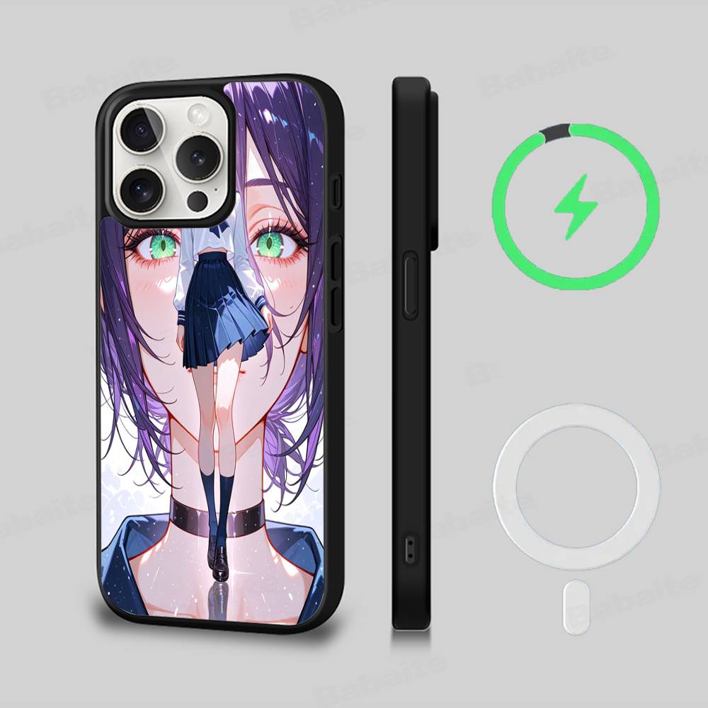 Чехол для телефона Chainsaw Man The Movie Арка Резе Для iPhone 13 14 15 11 12 16 17 Pro Max Plus Для Magsafe Магнитный Чехол