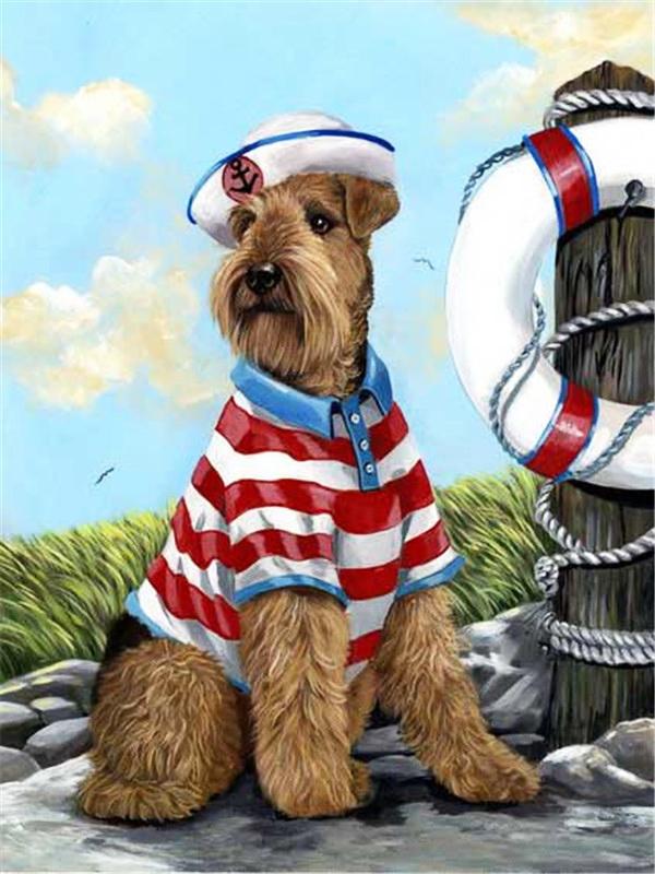 DIY Diamond Mosaic Dog Picture Of Rhinestone Diamond Painting Cat Animal Cross Stitch Seaside Embroidery Decor For Home