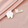 Tooth And Toothbrush Enamel Pins Wink Smile Tooth Brooches Dentist Badges