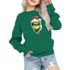 Kids' Fashion Loose-Fit Casual Long-Sleeve Christmas Print Oversized Crewneck Sweatshirt