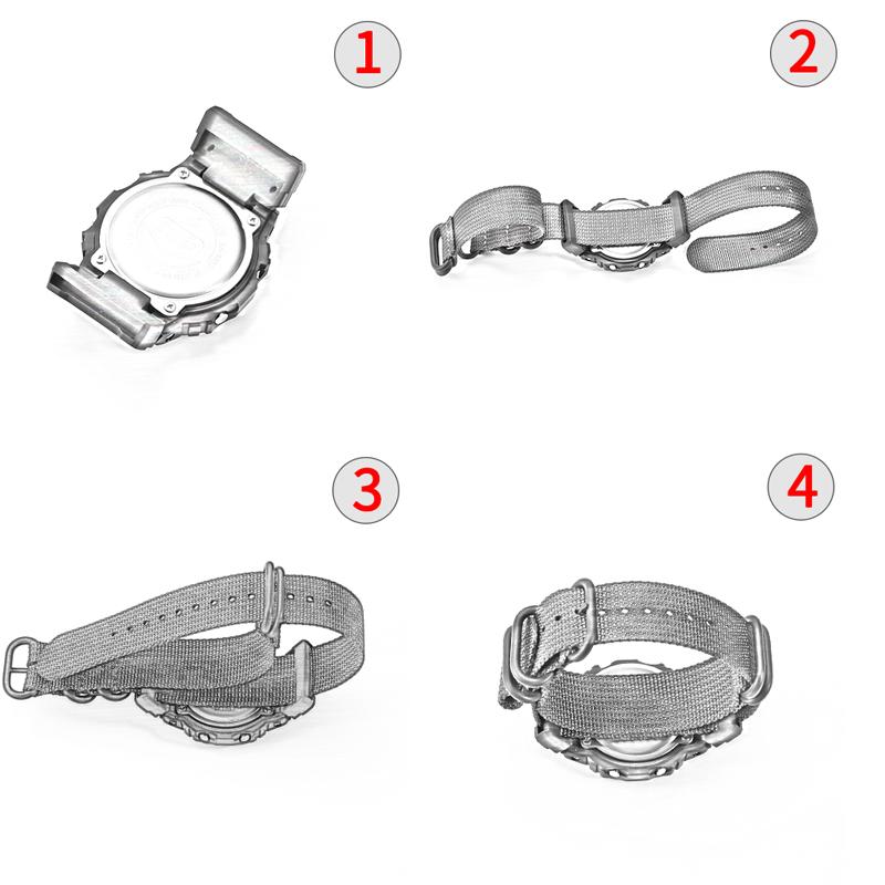 Адаптер 16 мм + Нейлоновый ремешок для Casio Gshock GA120 GA100 5600 GWM5610 DW6600 Аксессуары для ремешка часов