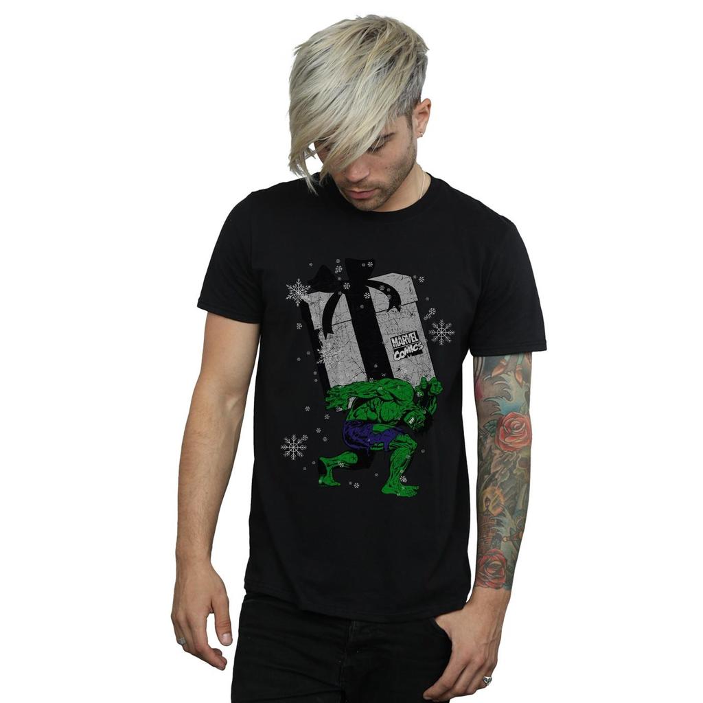 Marvel Mens Santa Hulk T-Shirt