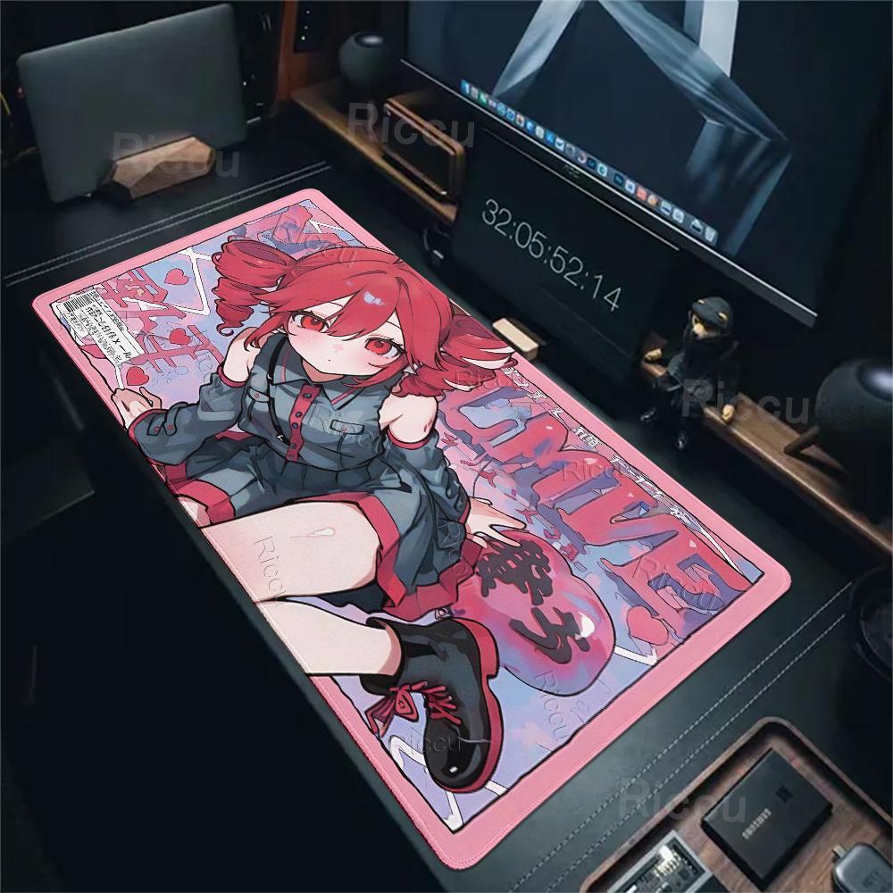 Милый Аниме Девушка Игровой Коврик для Мыши K-Kasane Teto Рисунок Расширенный Заблокированный Край Коврик для Мыши XXL Компьютерная Клавиатура Резиновый Нескользящий Ковер