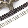 Width 12MM 5Yard/Lot Beige / Black Printed Handmade Design Ribbon For Wedding DIY Crafts Gift Packing Belt & Sewing Accessories