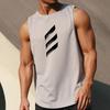 Summer New Trend Men's Pullover Round Neck Mesh Leggings Sports Fitness Top Sleeveless Vest Speed Dry