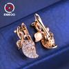 Clip Earrings For Women Cubic Zirconia Fashion Leaf Stud Earrings Jewelry For Wedding Party Gifts