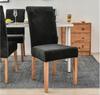 Velvet Plush Chair Cover Thick Black