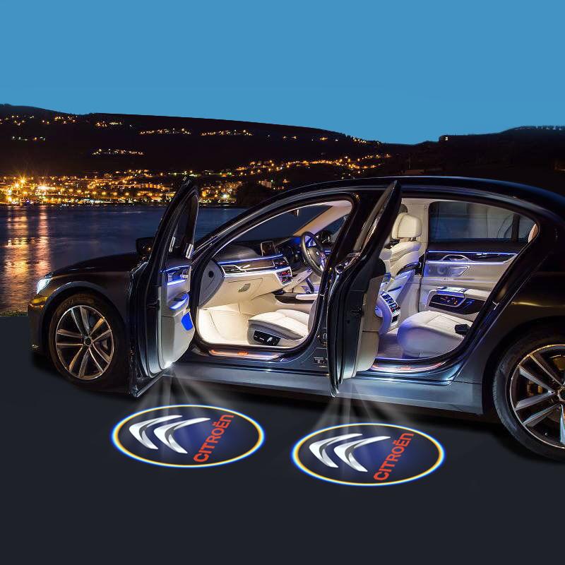 Car styling Auto Door LED Decoration Wireless Welcome Light Logo Projector For Citroen C1 C2 C3 C4 C5 C6 C8 C4L DS3 DS4 DS5 DS6 zm7