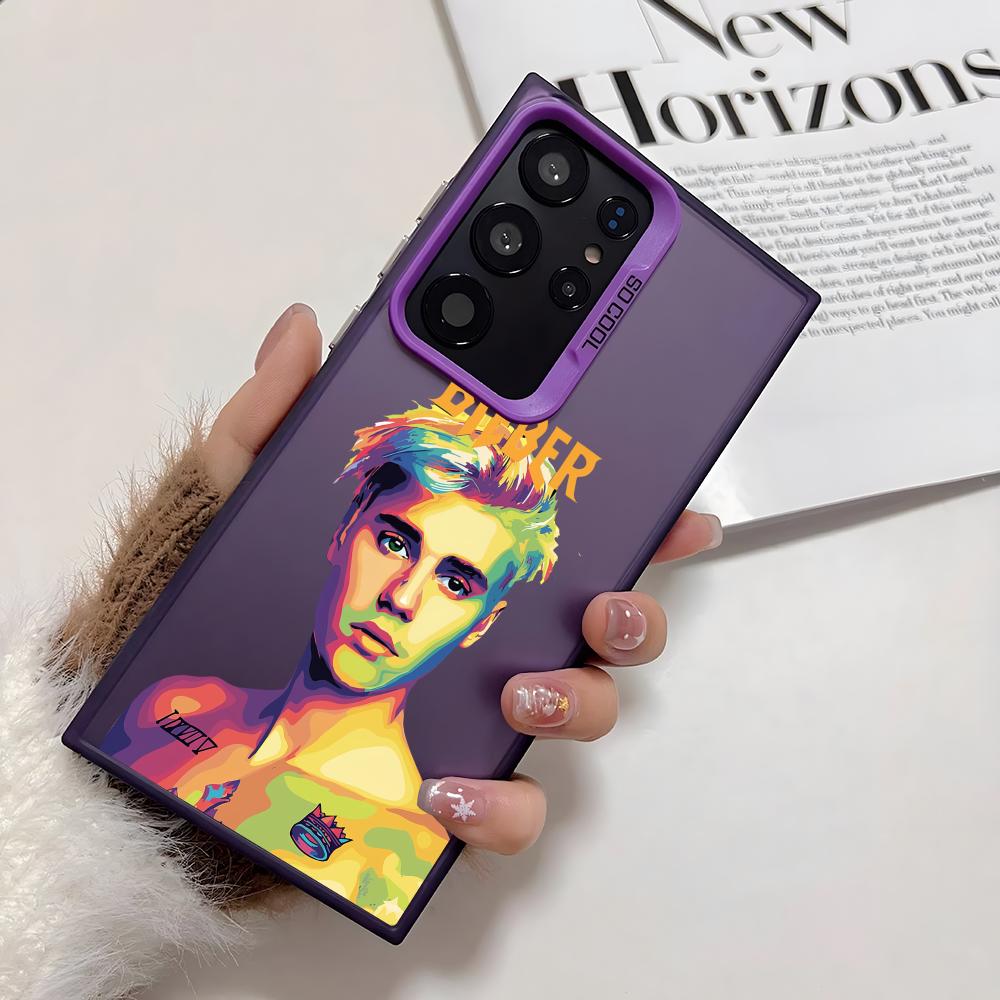 Чехол для телефона певца J-Justin B-Bieber для Samsung Galaxy S25 Edge S24 S23 S22 S21 S20 Ultra Funda Силиконовый Серебряный Чехол