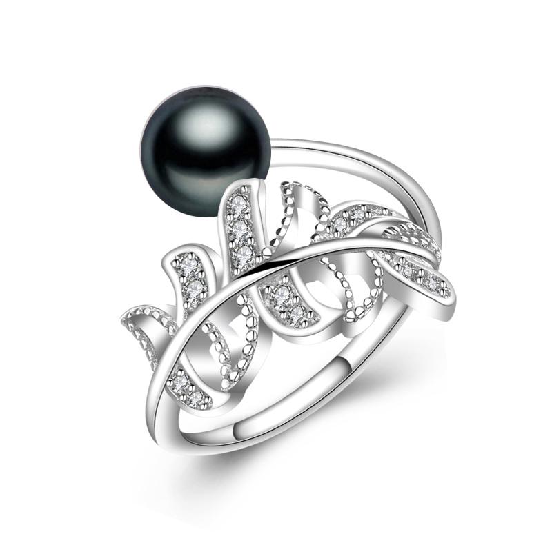 LSOOYH кольца с натуральным пресноводным жемчугом для женщин, изысканное богемное регулируемое кольцо с кубическим цирконием