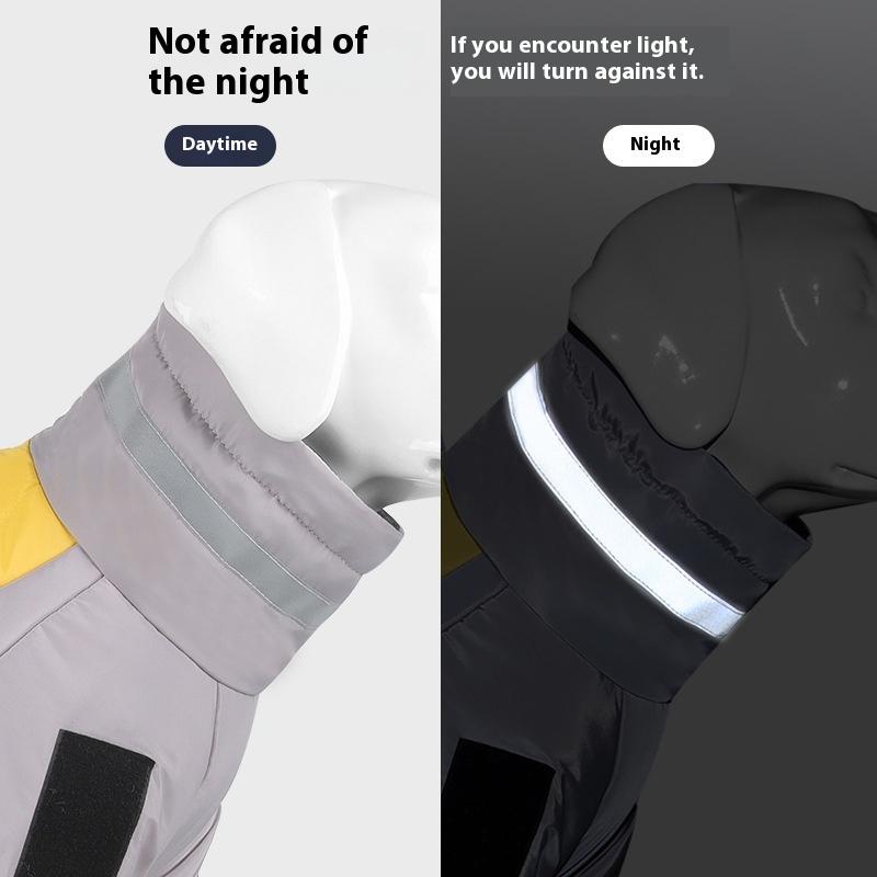 Зимнее пальто для большой собаки Водонепроницаемая одежда для питомца Куртка Пальто для питомца Костюм лабрадора колли Жилет золотистого ретривера Комбинезон Ветрозащитный