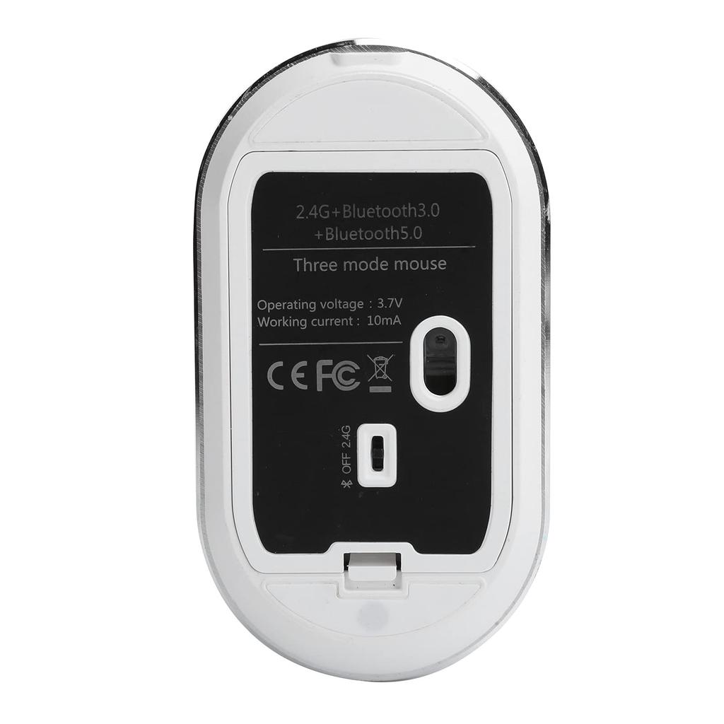 Wireless Rechargeable Bluetooth Optical USB Mouse for Desktop Laptop PC Computer 2.4Ghz (Silver)