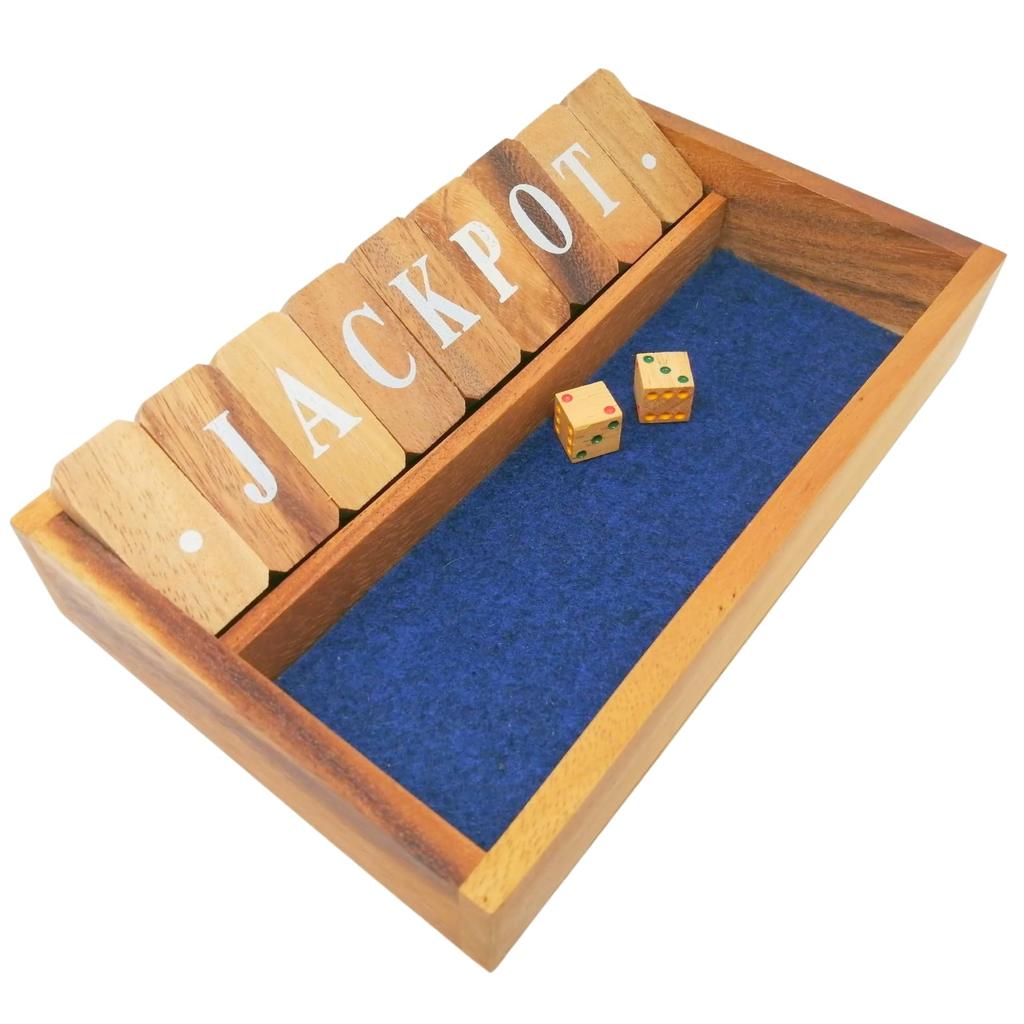 KINOKINO Jackpot PRO Dice Game Wooden Dice (Blue)