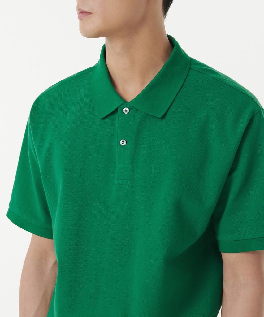 MUSINSA STANDARD Relaxed Fit Pique Polo Shirt [Irish Green]