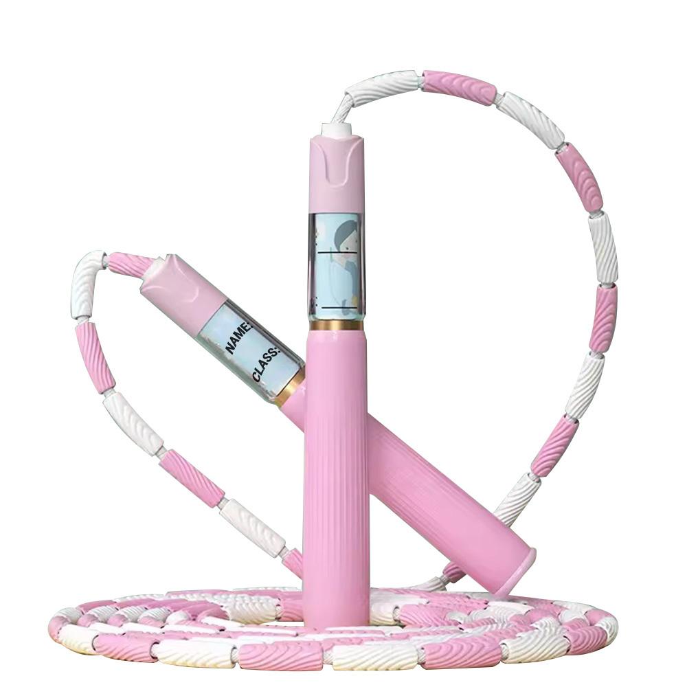 2.8M Soft Beaded Skipping Rope Adjustable PVC Beginners Children Lose Weight Sports Beaded Bamboo Jump Rope Exercising At Home