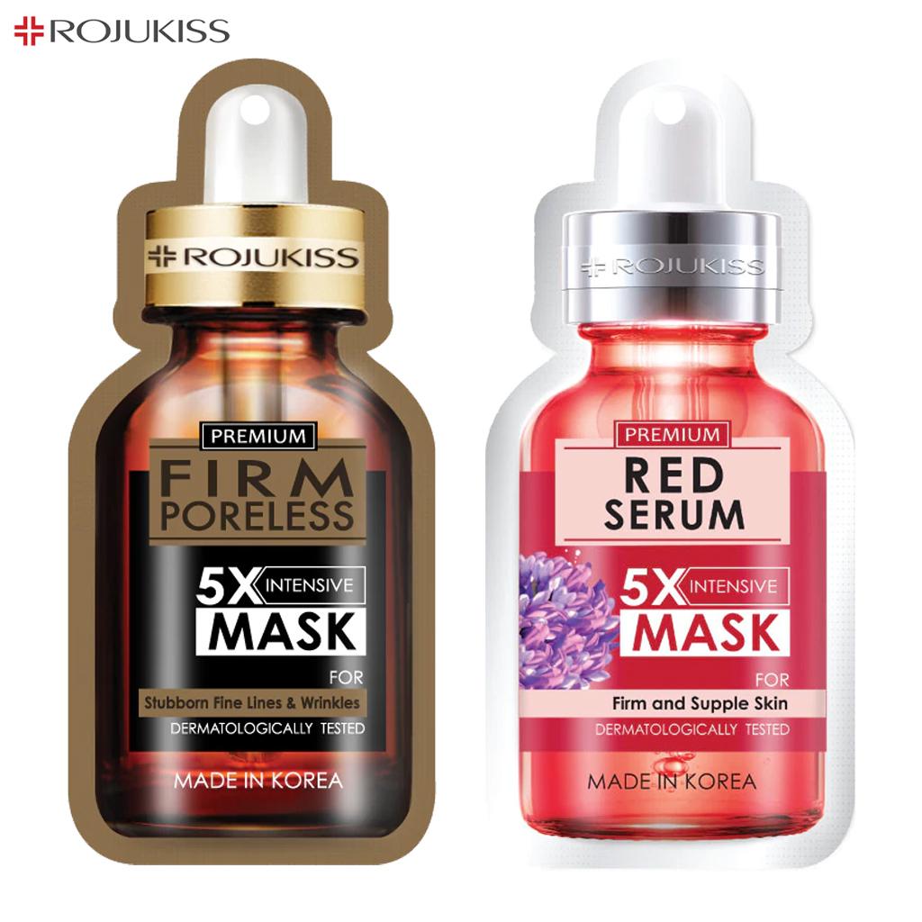 Rojukiss Акне/Укрепляющая/Красная сыворотка/Глута/HYA/Омега/Идеальная/Восстанавливающая/Белая/Цинковая интенсивная маска без пор 5X 25 мл - Thai Skincare