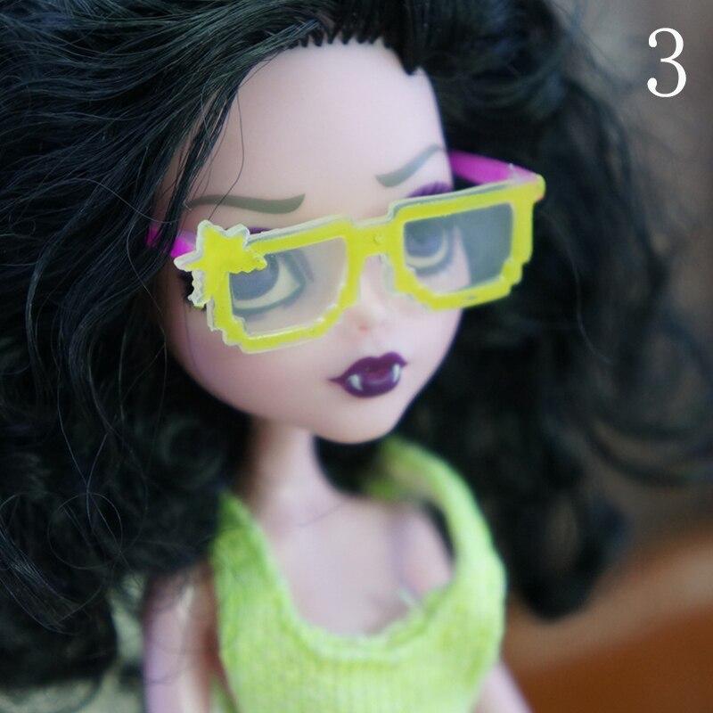 Красочные пластиковые очки, солнцезащитные очки для куклы Monster High, очки для кукол Bratz, аксессуары для кукольного домика Ever After High 1/6