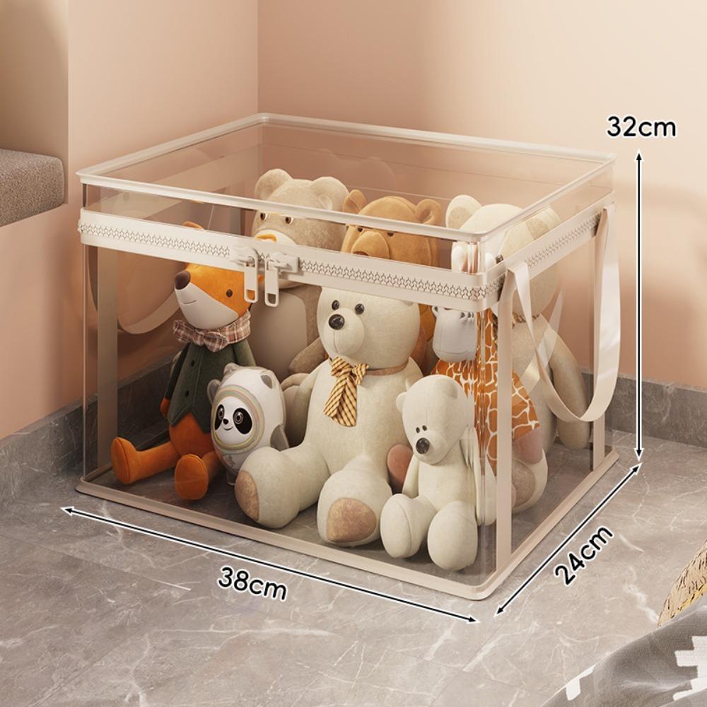 Transparent Storage Organizer Box Large Capacity Storage Case Durable Storage Bag  Home Storage