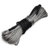 1/4'' X 50' 7700LBs Synthetic Winch Line Cable Rope W/ Sheath For Car ATV UTV Jeep Grey