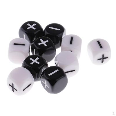 10 шт. пластиковый 6-сторонний D6 для карточного казино реквизит 1,6 см