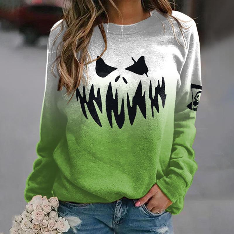 Shoulder Sleeves for Spring Autumn Comfortable and Fashionable Simple and Loose 3D Digital Printed Women's Clothing Pullovers & Long Sleeves