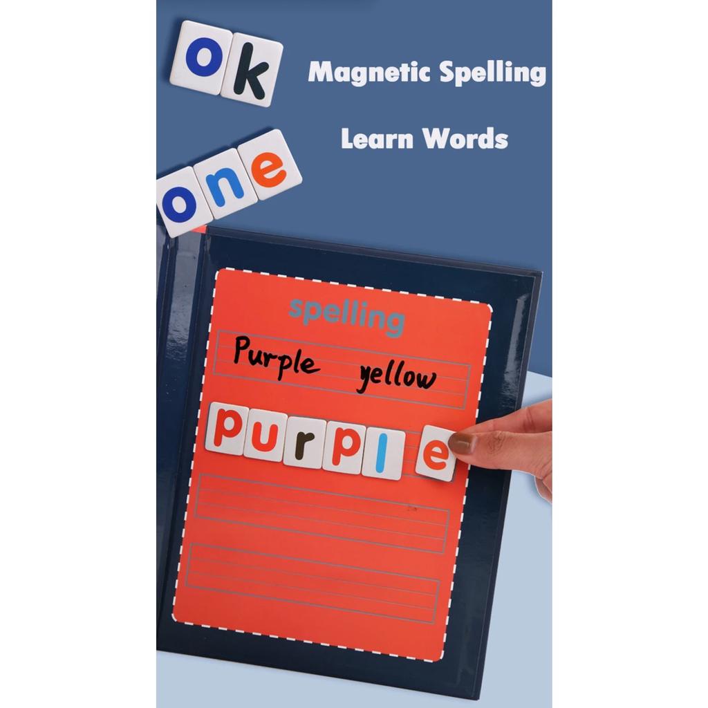 Развитие Монтессори для малышей Карточки с английским алфавитом Магнитные игрушки-пазлы Раннее обучение Изучение слов Письмо Правописание Учебные пособия