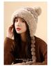 Женская вязаная шапка-ушанка с цветными блоками в стиле Fair Isle - Теплая, универсальная, защищающая уши для осени и зимы