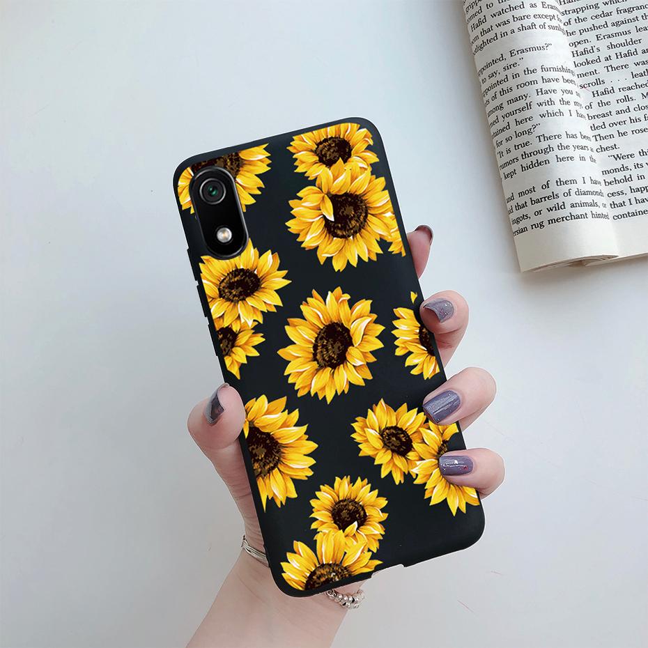 For Xiaomi Redmi 7A Case Daisy Sunflower Painted Soft Silicon Phone Back Cover Cases For Xiaomi Redmi 7A 7 A Redmi7A Case Fundas