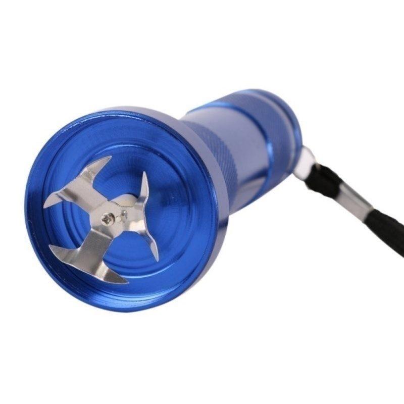 Useful Zinc Alloy Electric Metal Grinder Herb Tabacco Crusher Grinder Cracker Flashlight
