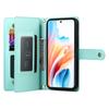 For Oppo Reno15 5G (Global) / Reno15c 5G (China) Leather Case Zipper Pocket Wallet Phone Cover with Straps