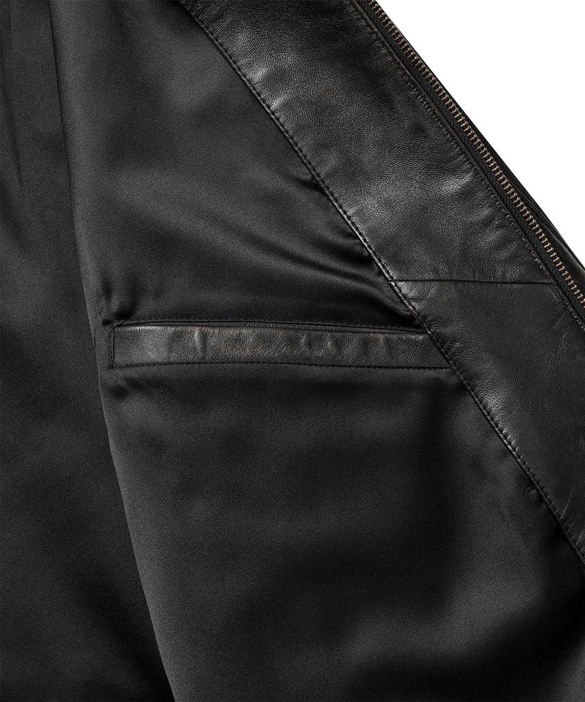 AVIREX Embossed Leather Jacket / 7836250014 Black