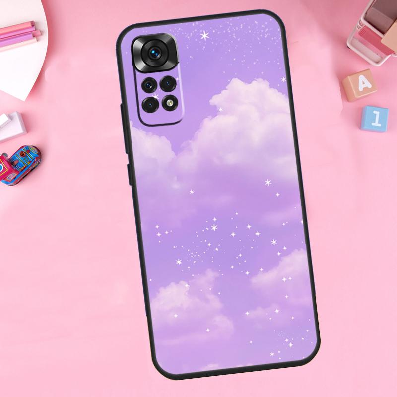 Фиолетовый эстетичный Чехол для телефона Xiaomi Redmi Note 14 10 11 12 13 15 Pro Plus Для Redmi 15C 14C 10C 12C 13C 15