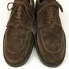 Винтажные туфли U-образного фасона из замшевой кожи GAP, сделано в Италии, темно-коричневые, размер 7.5D 25.0-25.5, мужские(ИСПОЛЬЗОВАЛ)