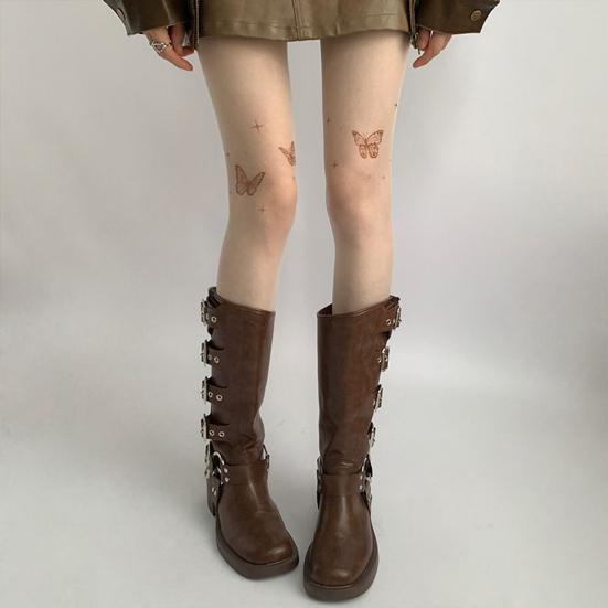 Женские колготки с принтом бабочки Ультратонкие прозрачные высокоэластичные противоскользящие однотонные однотонные мини-юбки для поездок на работу и свиданий, одинаковые колготки