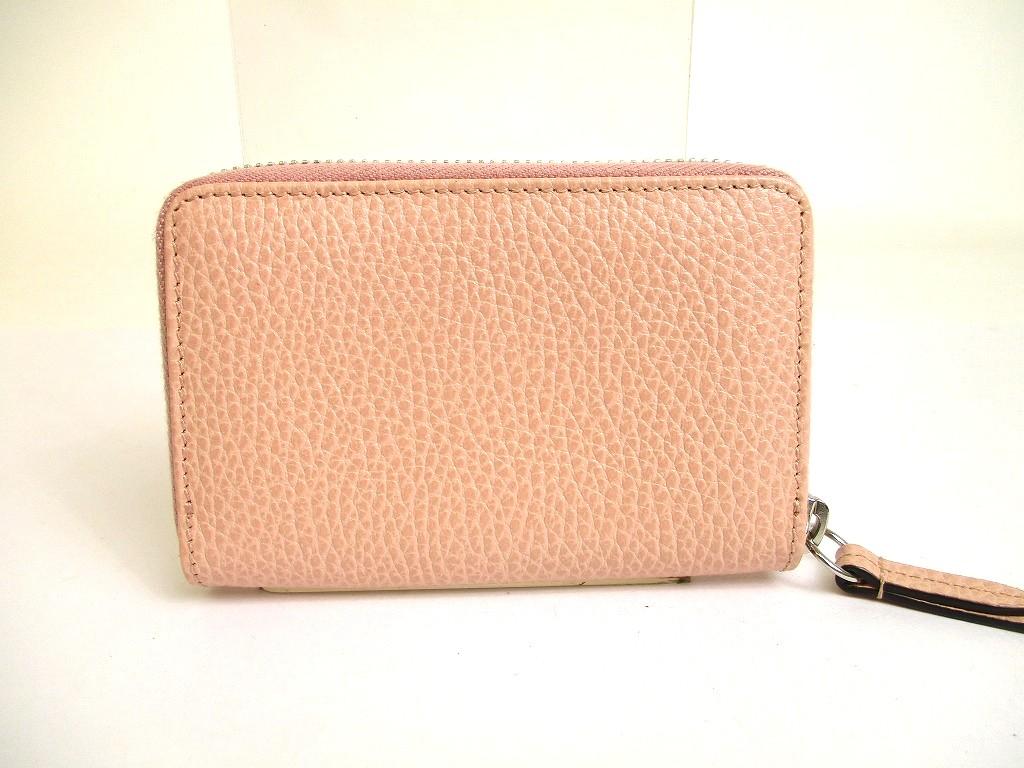 Оригинальный GUCCI GG Marmont Светло-розовый Кожаный Кошелек для монет #b023 Открытая коробка