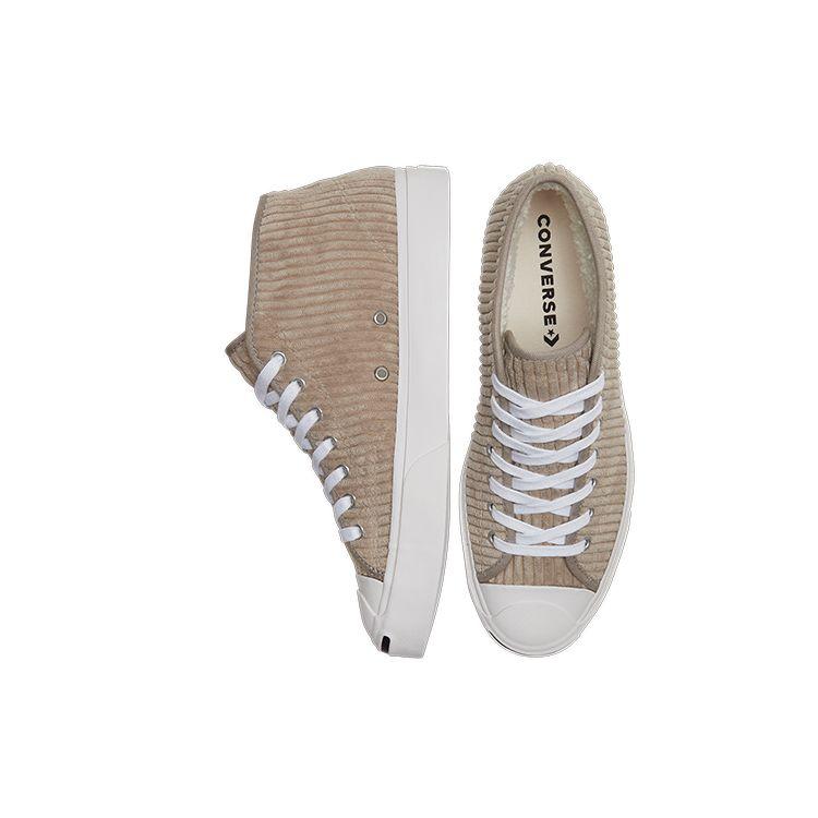 Converse Вельветовые кроссовки унисекс Jack Purcell Mid Khaki Brown White 169795C