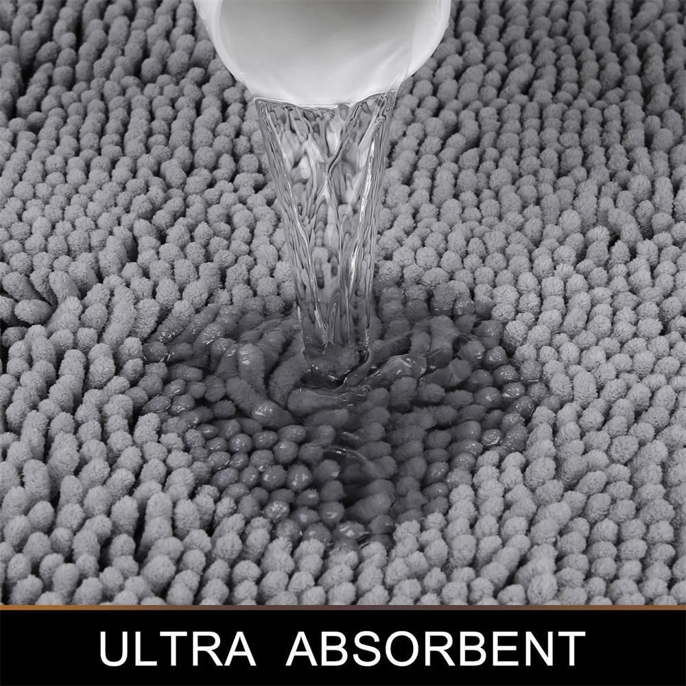 Оланли U-образный коврик для туалета Шенилловый коврик для ванной Абсорбирующий Быстросохнущий Мягкий Плюшевый Ковер Декор для пола Нескользящий Коврик для душа Коврики для ванной