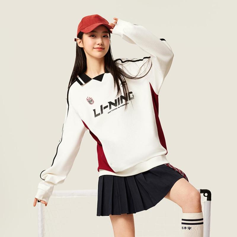 Спортивная серия Li Ning Lifestyle Свободный крой Свитшот для пары Унисекс Свитшот AWDVC89-1