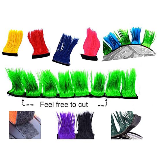 Режущийся шлем, парик, съемный высокотемпературный шелковый яркий цветной шлем, шлем ирокез, принадлежности для шлема