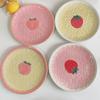 INS Hand-painted 8-inch Relief Plate Home Dessert Plate Breakfast Fruit Plate Fruit Baking Tray Cute Atmosphere Decoration Plate