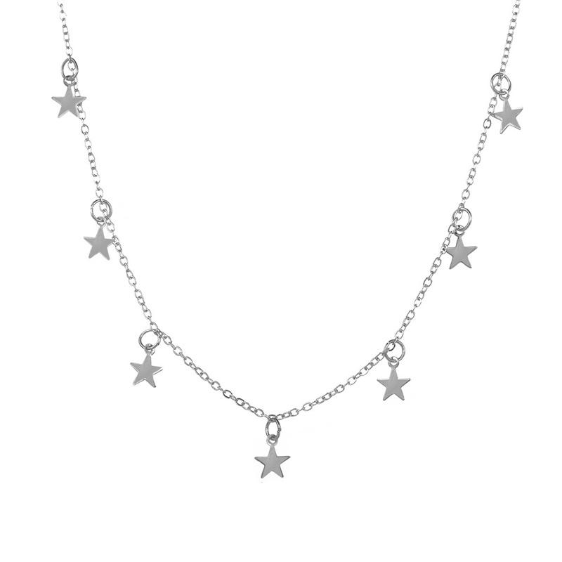 iF ME Корейские золотые ожерелья со звездами, модное колье-колье, женские ювелирные аксессуары