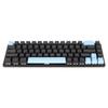 Игровая клавиатура USB 68 клавиш Синие переключатели N-key rollover 10 режимов RGB-подсветки Проводная клавиатура для настольного ПК, ноутбука Черный Синий