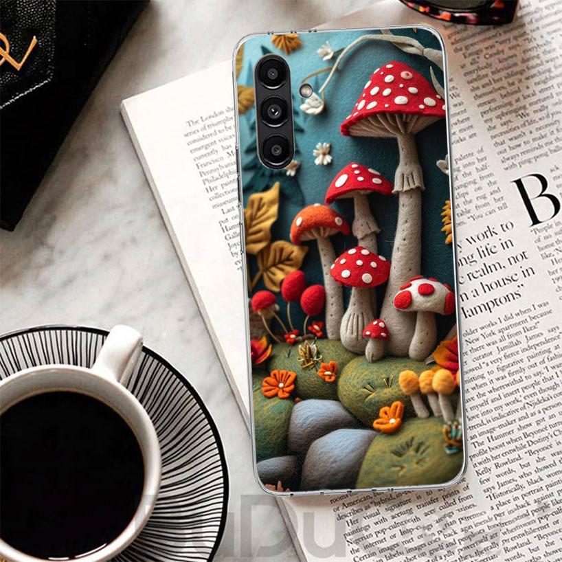 Colorful Mushroom Phone Case For Samsung A17 A16 A26 A36 A56 A15 A14 A13 A55 A54 A53 A35 A34 A33 A25 A24 A23 A05S A04S A03S Gala
