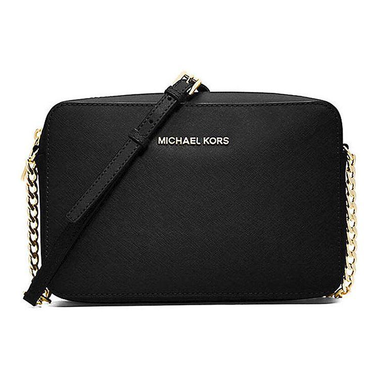 Michael Kors MK Jet Set Travel Сумка-тоут через плечо из кожи с логотипом-буквой для поездок и на каждый день Женские сумки Черный 32S4GTVC3L-BLACK