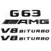Совместимо с задним шильдиком Mercedes G63 и боковой наклейкой V8 BITURBO AMG.